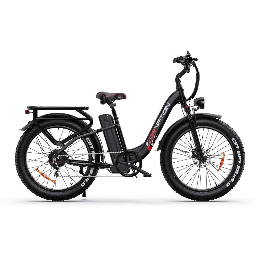 DRVETION CTR26 City Electric Bike, 48V 20Ah Battery, 26"x4.0" CST Tires, Shimano 7-Speed