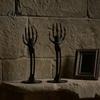 Skeleton Hand Candle Holder Halloween Holder, Gothic Resin And Standing Candlestick Holders for Table Mantel Decor For