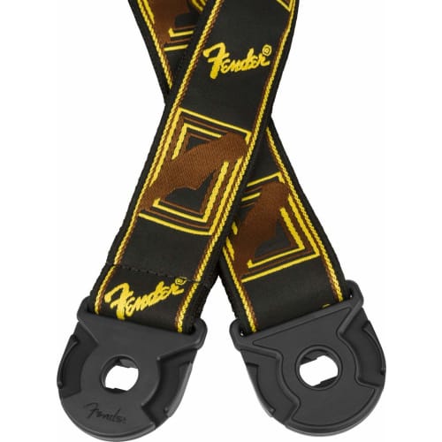 Зажим Fender Quick Grip с блокирующим концом для ремня, Черный, Желтый и Коричневый, 2 дюйма (990629001)