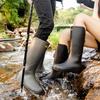 Пара дождевых ботинок высокие походные резиновые сапоги для работы на открытом воздухе для перехода вброд по реке рыбалка водонепроницаемая и нескользящая обувь для воды