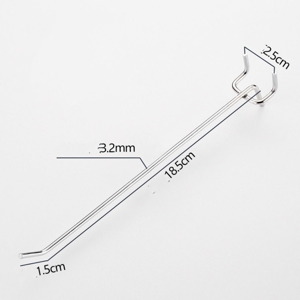 Серебряные крючки для витрин, вешалка для розничного магазина, подходит для стеллажей для хранения