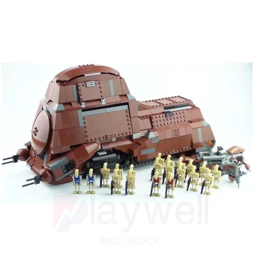 Space Wars 1326PCS Trade Federation Moc MTT Model Classic Building Blocks Droid Carrier Bricks Compatible 7662 Christmas Toys
