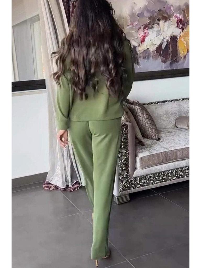 2024 Euro-American Autumn/Winter Casual Long Sleeve Sweatshirt and Pants Set