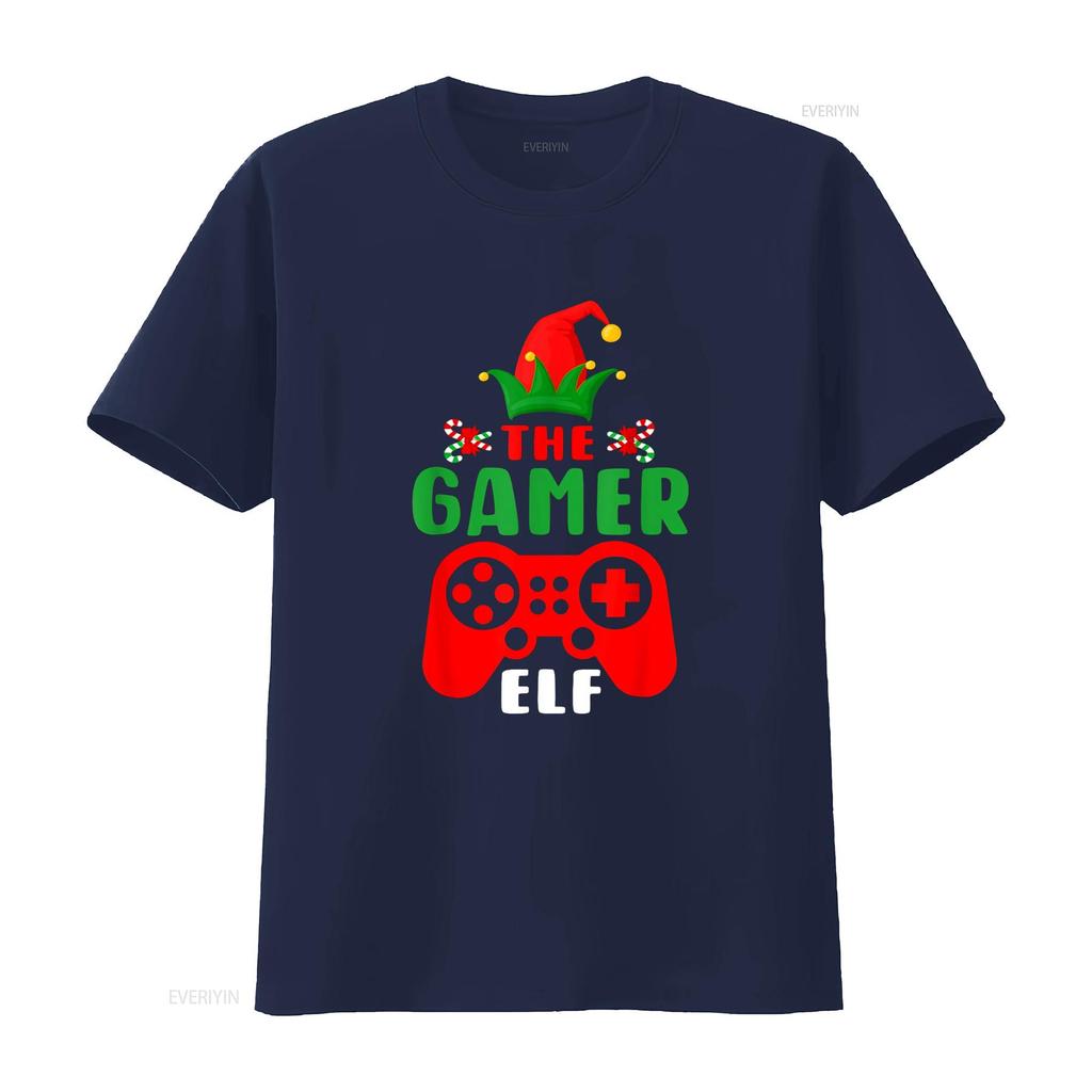 Christmas Elf Gamer Controller Boys Kids T Shirtns Gaming Xmas Shirt vintage Washed designer clothes Soft Comfortable Casual
