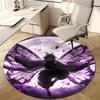 1pc Kochou Shinobu  Print Round Carpet Chair Round Carpet Suitable for Bedroom Living Room Home Decorative Carpet