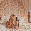 Large Golden Ombre Mandala Wall Tapestry Traditional Indian Hippie Room Decoration Oriental Artist Indian Bedroom Hanging