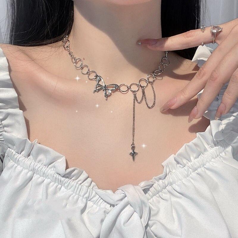 iF ME Fashion Baroque Chain Necklace Women Collar Wedding Punk Toggle Clasp Circle Lariat Bead Choker Necklaces Jewelry