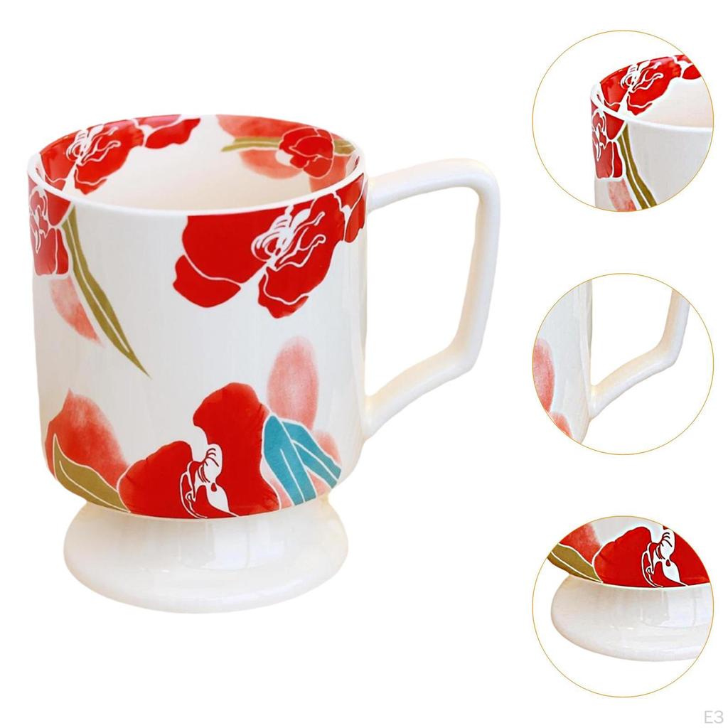 Керамическая кофейная кружка, керамическая цветочная чашка для чая, чашка для молока, кофе, эспрессо,