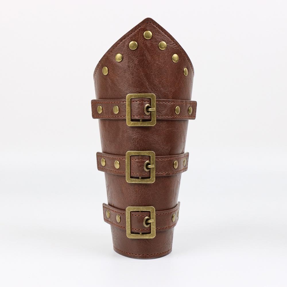 Средневековый пояс Викинг Рыцарь Косплей Клепаный браслет Материал из искусственной кожи На открытом воздухе Рыцарь Верховая езда Платье Косплей Аксессуар для пояса