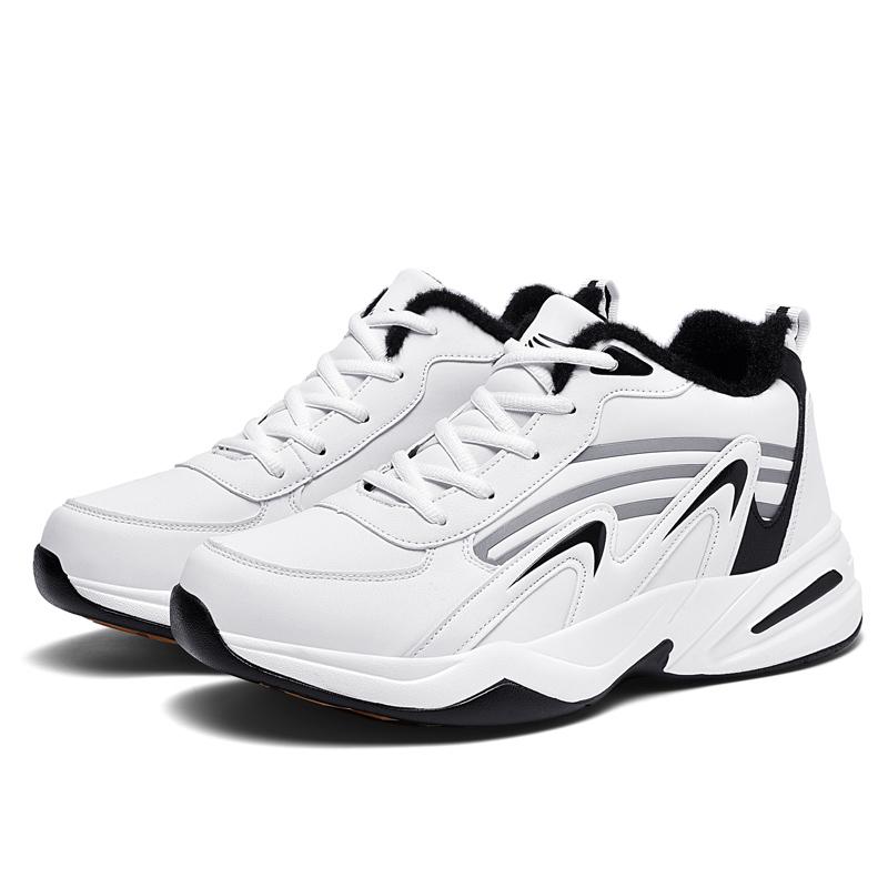 Осенне-зимняя мужская спортивная обувь большого размера плюс бархатные теплые зимние ультралегкие мужские ботинки
