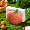 Strawberry Shaped Ceramic Napkin Holder Fruit Paper Towel Holder Decorative Napkin Holder for Home Cafe Party Decor