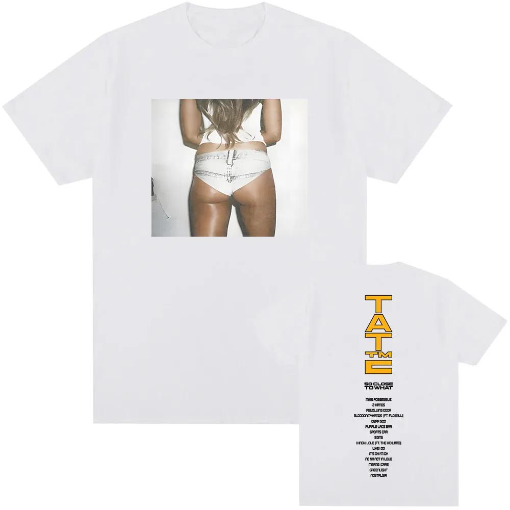 2025 Альбом Так Близко к Чему Принт Футболка Тейт Макрэй Певица Хлопковая футболка Мужская Женская Одежда Хип-хоп Летняя Футболка Уличная Одежда Топы