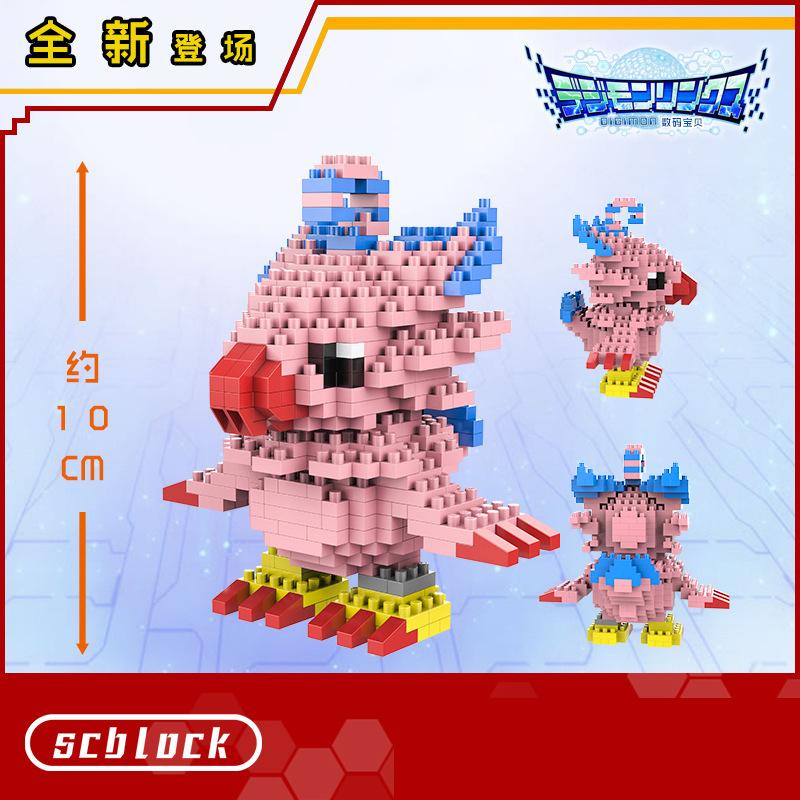 Digital Monster Agumon Gabumon Mini Building Blocks Piyomon Greymon DIY Micro Brick Tentomon Gomamon Figures Toys For Kids Gift