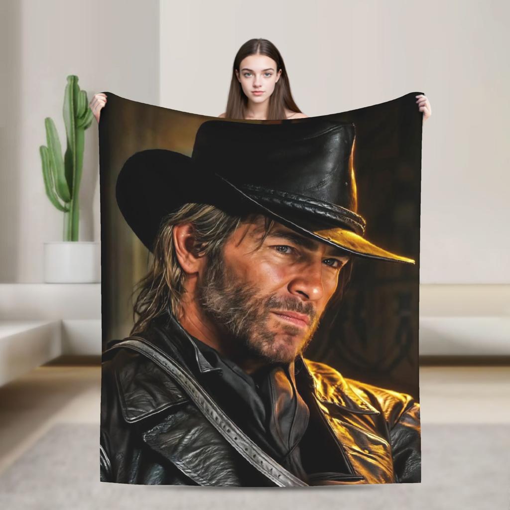 Плед Arthur Morgan Ультрамягкий Плед-покрывало для кровати 50x60 дюймов Различные размеры Пледы и одеяла