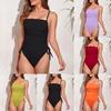 Women's Fashion Sexy Solid Color One-Piece Bikini Beach Swimsuit
