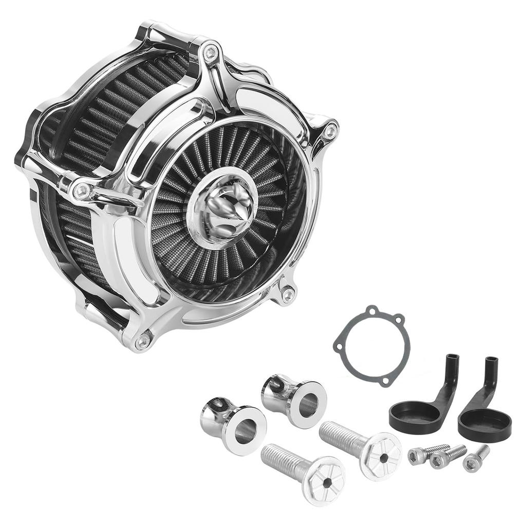 Motorcycles Turbine Air Cleaner Intake Filter Chrome For Harley Sportster XL Touring Softail Dyna EVO & Twin Cam Fatboy FXDLS