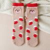 Duck Fashion Design Santa Korean Style Coral Fleece Socks Christmas Hosiery Floor Socks Women Socks