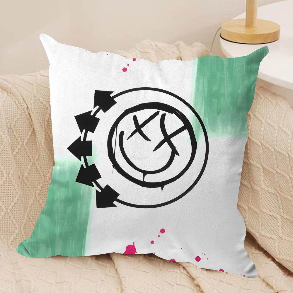 Известная панк-группа B-Blink-182 Наволочка Короткий Плюш Двусторонний Принт Квадратные Декоративные Наволочки для Подушек Диван Домашний Декор Подушки