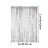 Фольгированный занавес фон серебряный металлик мишура фольга бахрома занавески для дня рождения свадьбы праздничного торжества украшения для вечеринки