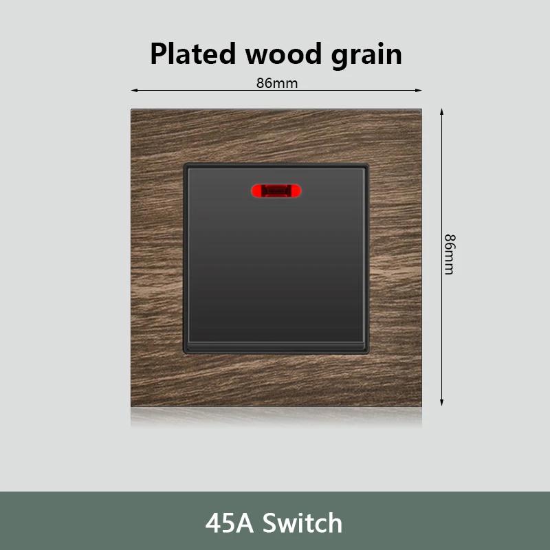 Настенный выключатель с рисунком под дерево, 18 Вт, быстрая настенная розетка типа C 220 В, европейская электрическая розетка EU FR с зарядным устройством USB