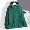 Autumn and Winter New Fashion Solid Color Thick Warm Cashmere Hoodie Men's Casual Loose Comfortable Coat