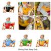 Складной детский безопасный стульчик для кормления с портативным дизайном и полиэстеровой тканью ярких цветов