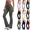 Модные Женские Сексуальные Йога-Штаны с Высокой Талией, Перекрестные, Широкие Штанины, Цветные, для Фитнеса и Йоги