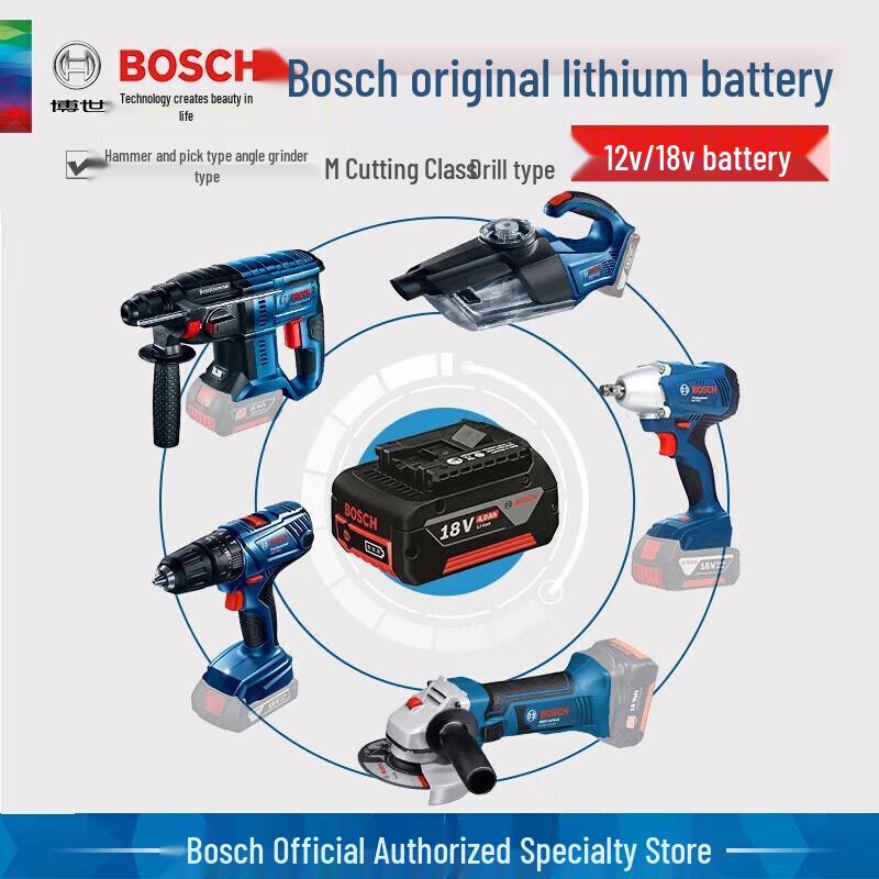 Bosch Аккумулятор и зарядное устройство для электроинструмента 18 В, штепсель CN (адаптер в комплекте)