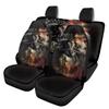 Mumeson Flag Wolf 4 Pack Car Seat Cover Set Mens Cool Universal Size Car Seat Cover 4 Pieces Universal Car Accessories Cool Decoration for Car