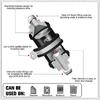 PQY BLACK AN6 / AN8 / AN10 Inline Fuel Filter E85 Ethanol With 100 Micron Stainless steel element and PQY sticker