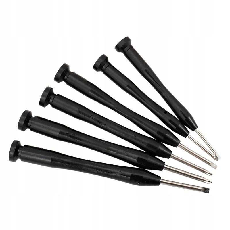 6-piece precision screwdrivers with metal handles and case
