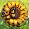 Rustic Wooden Sign with Sunflower & Butterfly Pattern - Spring Theme Decorative Plaque for Outdoor, Home Decor - Ideal Gift for Friend