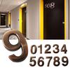 1PC Customized Door Numbers Bronze ABS Plastic 0-9 Self- Adhesive Address Sign Digits Home Decor