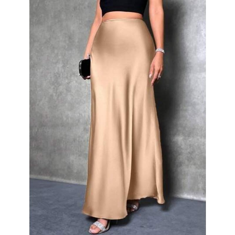 Женская весенняя мода новая простая длинная юбка