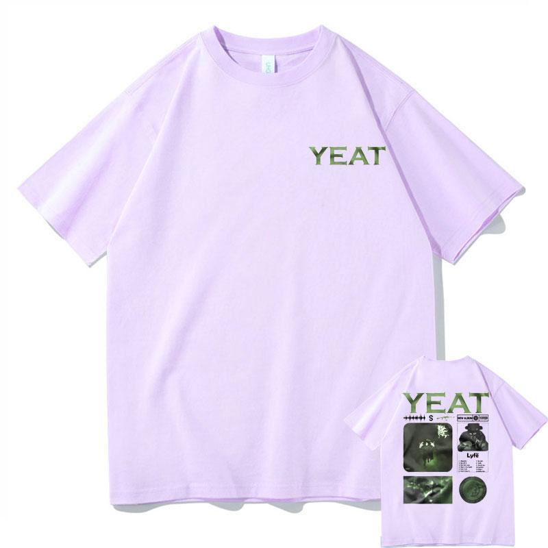 Limited Edition Rapper Yeat New Album Print Tshirt Men Women Hip Hop Round Neck Oversized Tshirt Mens Fashion Loose Streetwear