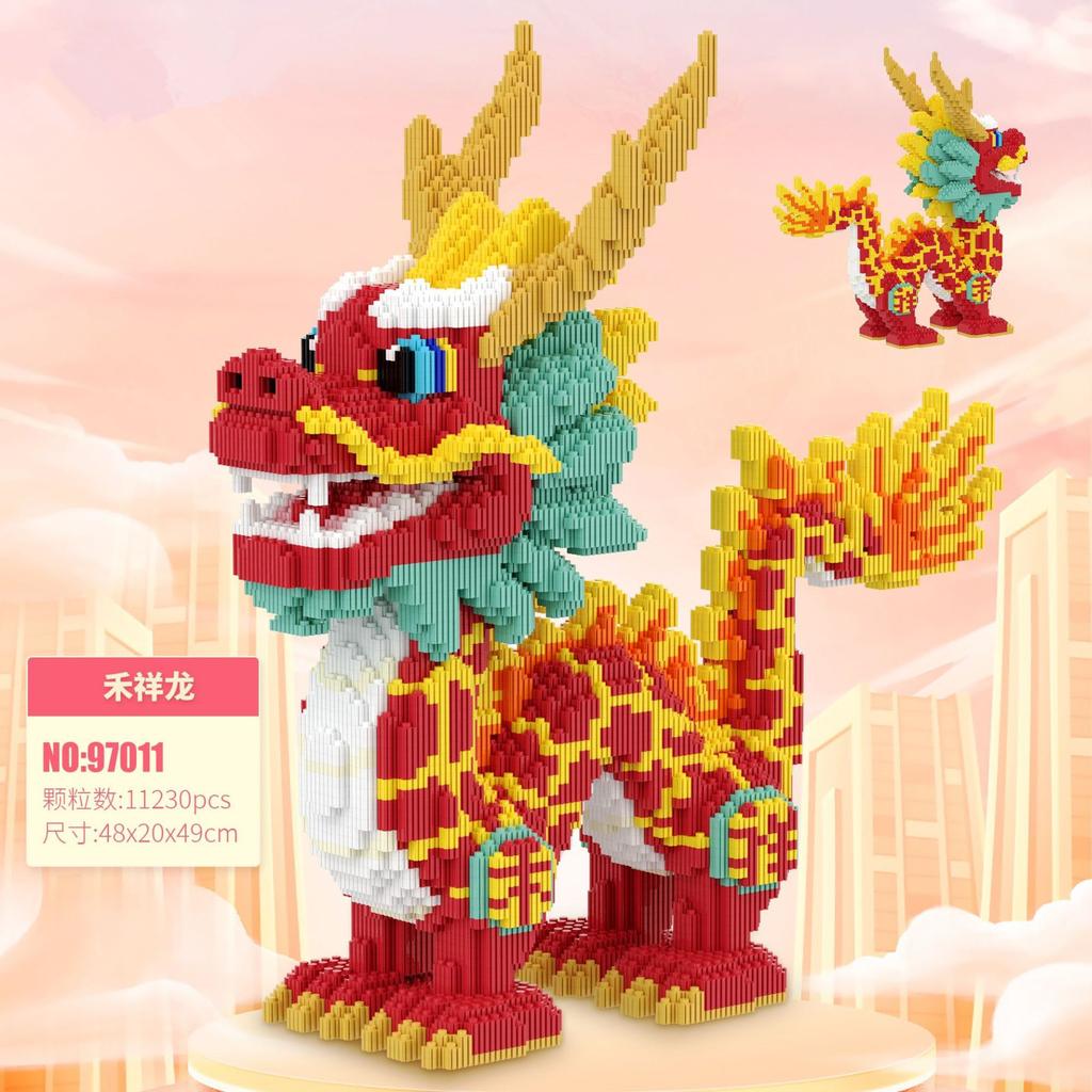 Big Pokemon Squirtle Charmander Magic Building Block Cartoon Horse Joker Model Toy Dragon Assembled Bricks Figure For Kids Gift