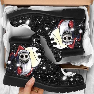 2025Женские кроссовки большого размера с тыквенным принтом, короткие ботинки, забавная женская обувь, новые ботильоны, модные повседневные туфли на Хэллоуин для косплея на низком каблуке