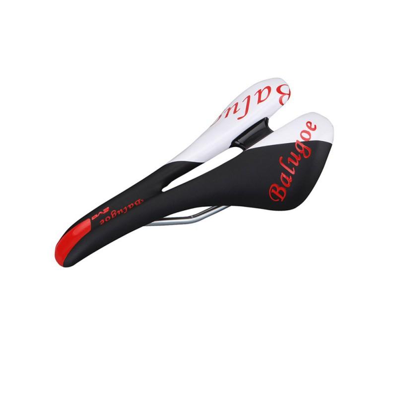Comfortable Bicycle Saddle Road Mountain Bikes PU Leather Cycling Seat Pad Unisex Black/Red Or Black/White