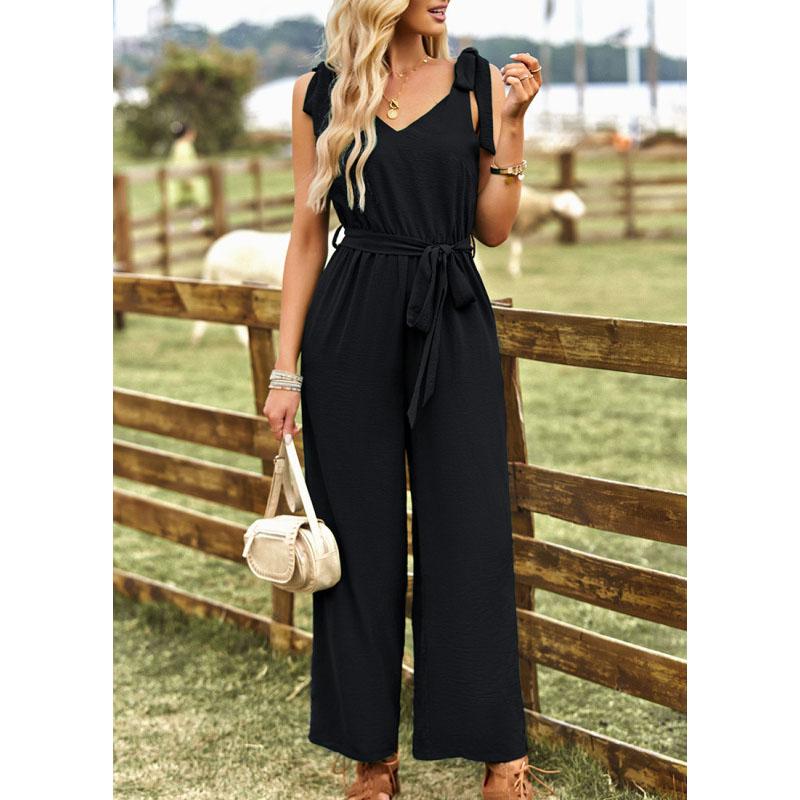 Solid Color Jumpsuit for Women Summer Chic and Elegant Woman Jumpsuit Slim Bodysuit One-piece Pants