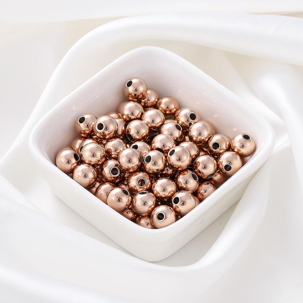 30-100Pcs 3-8mm Stainless Steel Beads Ball Loose Spacer Beads Jewelry Findings for DIY Bracelet Necklace Jewelry Making Supplies