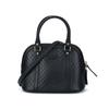 Gucci Сумка-ракушка из тисненой кожи со старым цветочным логотипом Сумка-мессенджер Маленькая Женская Черная