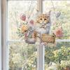 2D Flat DIY Diamond Art Pendant Window Hanging Art for Home Decor (Happy Cat)