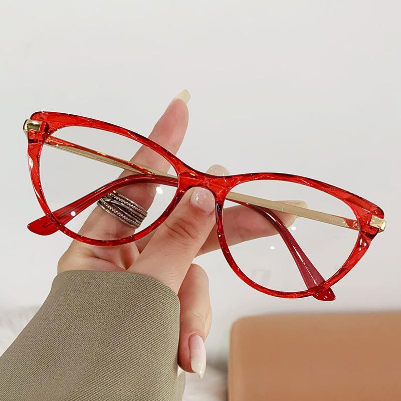 Fashion Cat Eye Glasses Anti-Blue Light Glasses Women Men Oversized Optical Eye Protection Ultra Light Eyeglasses UV400