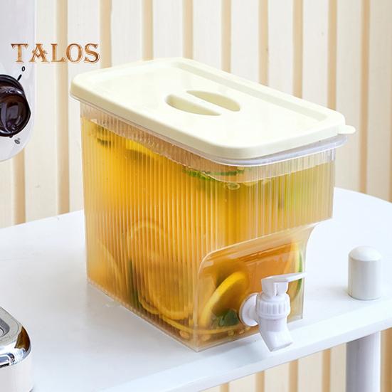 3.9L Water Dispenser with Faucet Leakproof Iced Tea Pitcher for Fridge BPA-Free Juice Container for Summer Drinks