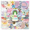 50 Mental Health Graffiti Stickers Personal Depression English Slogan Decorative Water Cup Mobile Case Stickers