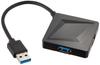 USB-концентратор Green House, без адаптера питания, 3.1, высокоскоростной, 4 порта, питание от шины, Required, GH-HB3A4A-BK