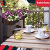 Kotarbau® Balcony Box Flowerpot For Railing Oval Rustic Brown 400 Mm Set Of 6