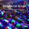 Регулируемый автомобильный диско-шар, супер яркий, USB-перезаряжаемый, мини-размер, портативный, активируемый звуком, многоцветный автомобильный диско-светильник