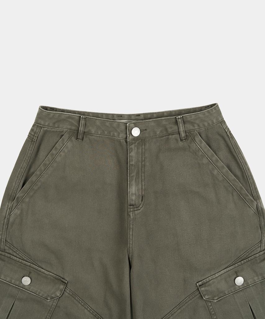 EXCONTAINER Vintage Dyed Cargo Pants (Khaki)