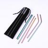 7 Pcs/set Reusable Drinking Straw High Quality 304 Stainless Steel Metal Straw with Cleaner Brush for Mugs Water Dispenser